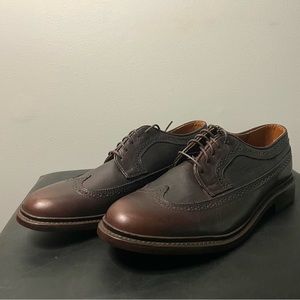 Men’s Frye James Wingtip Oxford Dress Shoes, Brown 10.5D